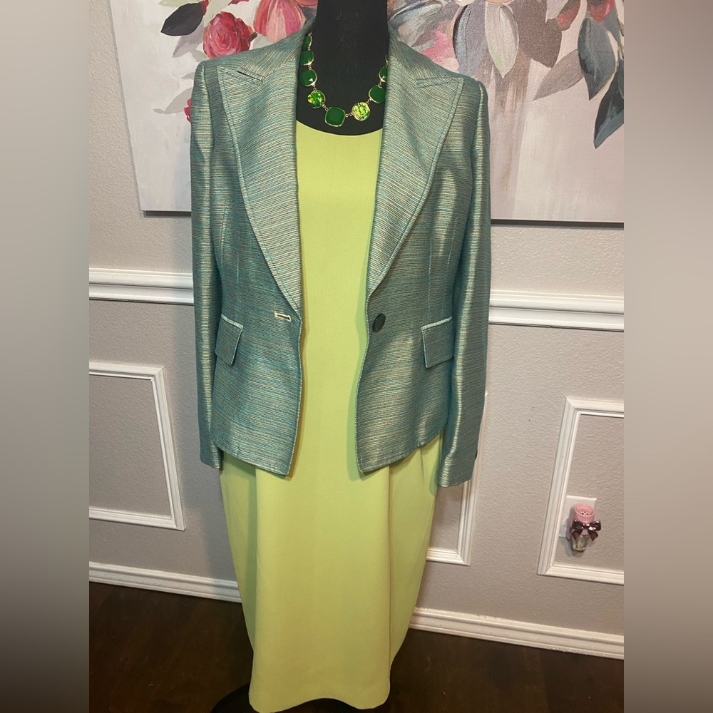 Jones Studio Vibrant Green Dress - Picture 12 of 15